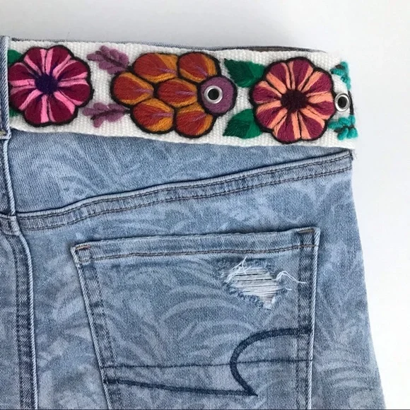 Boho Festival Embroidered Floral Belt - Picture 6 of 9